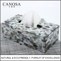 Hot Sale Black Mother of Pearl Tissue Box Holder